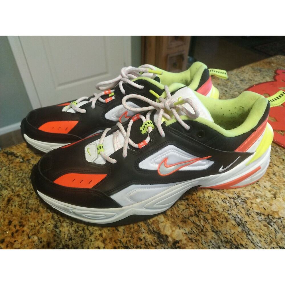 Nike M2K Tekno Running Training  Size 12 Black Neon White C12969-003